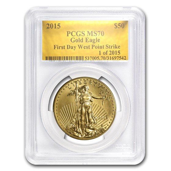 2015 1 oz Gold American Eagle MS-70 PCGS (FS, Gold Foil) 2015 1 oz Gold American Eagle MS-70 PCGS (FS, Gold Foil)